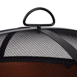 Outsunny Copper-Colored Round Basin Wood Fire Pit Bowl With Organic Black Base, A Wood Poker & Mesh Screen For Embers 29 Outsunny Copper-Colored Round Basin Wood Fire Pit Bowl With Organic Black Base, A Wood Poker & Mesh Screen For Embers -Outsunny A93add17e67c3fb89
