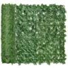 Outsunny 118" X 39" Artificial Ivy Privacy Fence, Wall Screen Faux Greenery, Leaves Decoration For Outdoor Garden, Backyard Décor, Balcony, Patio, Dark Green