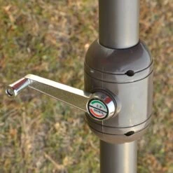 Outsunny Patio Umbrella 15' Steel Rectangular Outdoor Double Sided Market With Base, UV Sun Protection & Easy Crank For Deck Pool Patio, Wine Red -Outsunny AW71e617e69692968