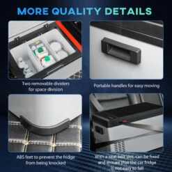 Outsunny 12 V Car Fridge, 3 Zone 21 Quart Portable Compressor Electric Cooler With Seat Belt Slot, Fridge Freezer, -7.6 °F (-22 °C), For Camping, Truck, RV, Travel, Boat, Outdoor And Home Use -Outsunny AgN75617f2768f7ca