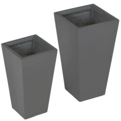 Outsunny 2-Pack Outdoor Planter Set, MgO Flower Pots With Drainage Holes, Durable & Stackable Plant Pot, 22in & 18in, For Entryway, Patio, Yard, Garden, Gray 17 Outsunny 2-Pack Outdoor Planter Set, MgO Flower Pots With Drainage Holes, Durable & Stackable Plant Pot, 22in & 18in, For Entryway, Patio, Yard, Garden, Gray -Outsunny Aw53d618888ff4d57