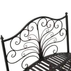 Outsunny 4’ Metal Arch Backyard Garden Bridge With Safety Siderails, Delicate Scrollwork, & Easy Assembly, Black Bronze -Outsunny Aw53ee17e6cb36387