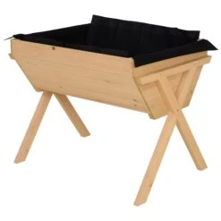 Outsunny 39'' X 28'' Raised Garden Bed With Legs, Elevated Wooden Planter Box With Bed Liner For Vegetables Flowers Herbs Backyard Patio Balcony