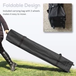 Outsunny 10' X 20' Pop Up Canopy Tent, Instant Sun Shelter, Tents For Parties, Height Adjustable, With Wheeled Carry Bag, For Outdoor, Garden, Patio, White -Outsunny Ayq1d117ed38df356