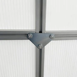 Outsunny 8' X 6' Aluminum Outdoor Greenhouse, Polycarbonate Walk-in Garden Greenhouse Kit With Adjustable Roof Vent, Rain Gutter And Sliding Door For Winter, Silver 17 Outsunny 8' X 6' Aluminum Outdoor Greenhouse, Polycarbonate Walk-in Garden Greenhouse Kit With Adjustable Roof Vent, Rain Gutter And Sliding Door For Winter, Silver -Outsunny B3D27417ed30ddec6