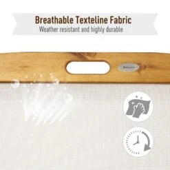 Outsunny Mesh Acacia Wood Adjustable Outdoor Sun Lounger With Wheels -Outsunny BJsafd17e69c4a52d