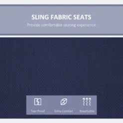 Outsunny 3-Seat Outdoor Porch Swing Chair, Patio Swing Glider With Adjustable Canopy, Breathable Seat, And Steel Frame For Garden, Poolside, Backyard, Blue -Outsunny BN3b0e17ed30dc4d0