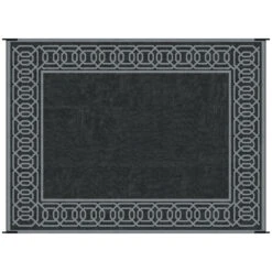 Outsunny Reversible Outdoor Rug Carpet, 9' X 12' Waterproof Plastic Straw Rug, Portable RV Camping Rugs With Carry Bag, Large Floor Mat For Backyard, Deck, Picnic, Beach, Black & Gray Border 15 Outsunny Reversible Outdoor Rug Carpet, 9' X 12' Waterproof Plastic Straw Rug, Portable RV Camping Rugs With Carry Bag, Large Floor Mat For Backyard, Deck, Picnic, Beach, Black & Gray Border -Outsunny BlOd4d1855b4080f9