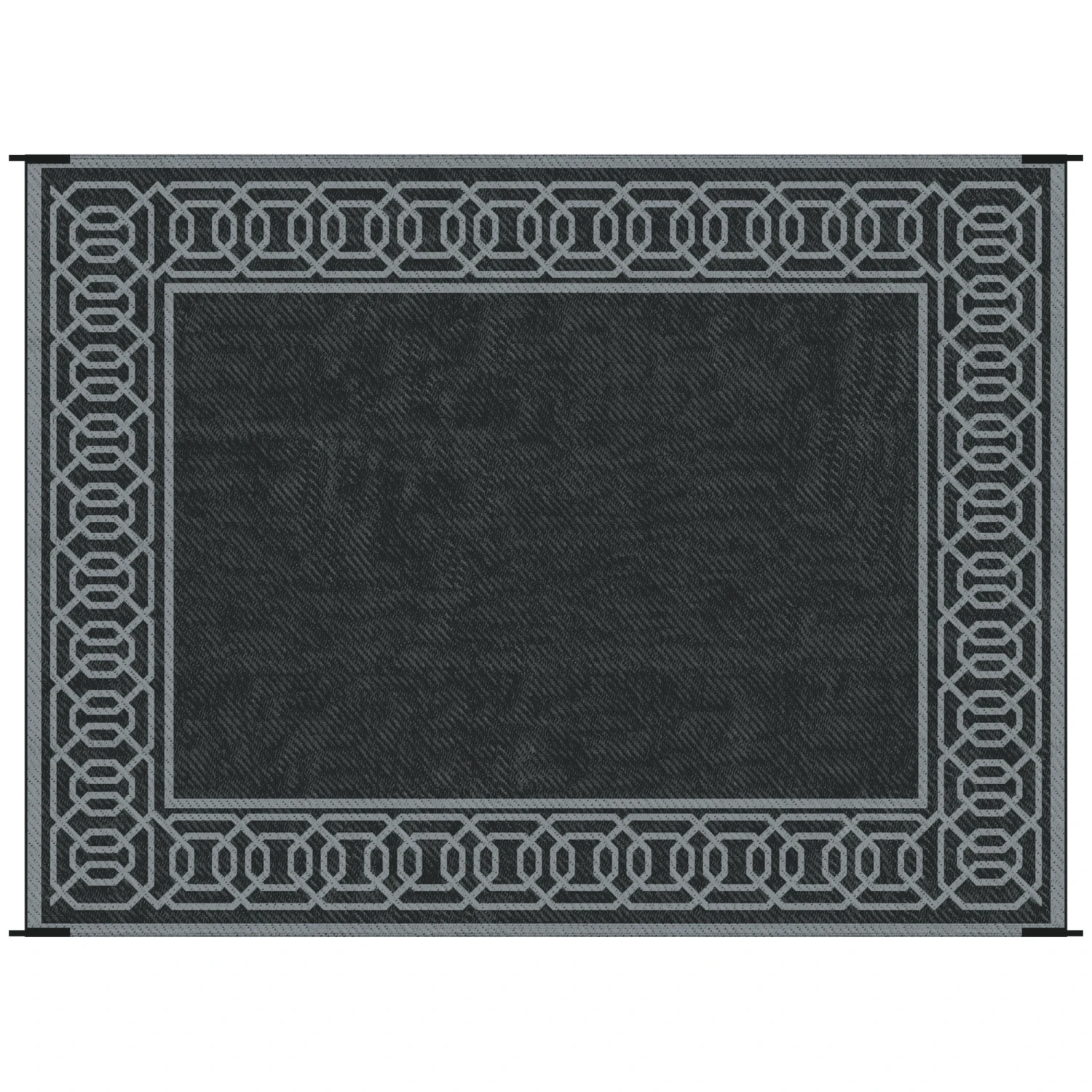 Outsunny Reversible Outdoor Rug Carpet, 9' X 12' Waterproof Plastic Straw Rug, Portable RV Camping Rugs With Carry Bag, Large Floor Mat For Backyard, Deck, Picnic, Beach, Black & Gray Border 8 Outsunny Reversible Outdoor Rug Carpet, 9' X 12' Waterproof Plastic Straw Rug, Portable RV Camping Rugs With Carry Bag, Large Floor Mat For Backyard, Deck, Picnic, Beach, Black & Gray Border - Image 8
