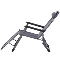 Outsunny Tanning Chair, 2-in-1 Beach Lounge Chair & Camping Chair W/ Pillow & Pocket, Adjustable Chaise For Sunbathing Outside, Patio, Poolside, Gray 22 Outsunny Tanning Chair, 2-in-1 Beach Lounge Chair & Camping Chair W/ Pillow & Pocket, Adjustable Chaise For Sunbathing Outside, Patio, Poolside, Gray -Outsunny BvBdea17e6a5728a5
