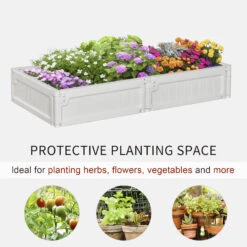 Outsunny 48.5" Plastic Cultivation Bed Flower, Herb, Veggie Planter For Garden, Backyard -Outsunny Bvsa091811fbd625f