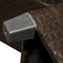 Outsunny 4-Piece Patio Furniture Set, Rattan Wicker Chair W/ Table, Outdoor Conversation Set With Cushion For Backyard, Porch, Or Garden, Blue -Outsunny CbN3d618007ee56c8