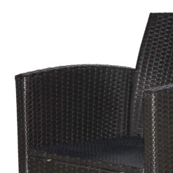 Outsunny 4-Piece Patio Furniture Set, Rattan Wicker Chair W/ Table, Outdoor Conversation Set With Cushion For Backyard, Porch, Or Garden, Blue -Outsunny Cdmd4d18007ee56c8