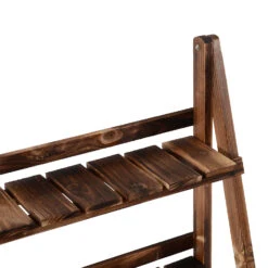 Outsunny 32'' Foldable Plant Stand, 3-Tier Wooden Flower Stand, Ladder Display Shelf With Slatted Bottom, For Garden Indoor Outdoor 17 Outsunny 32'' Foldable Plant Stand, 3-Tier Wooden Flower Stand, Ladder Display Shelf With Slatted Bottom, For Garden Indoor Outdoor -Outsunny Co7e6817e678d0984