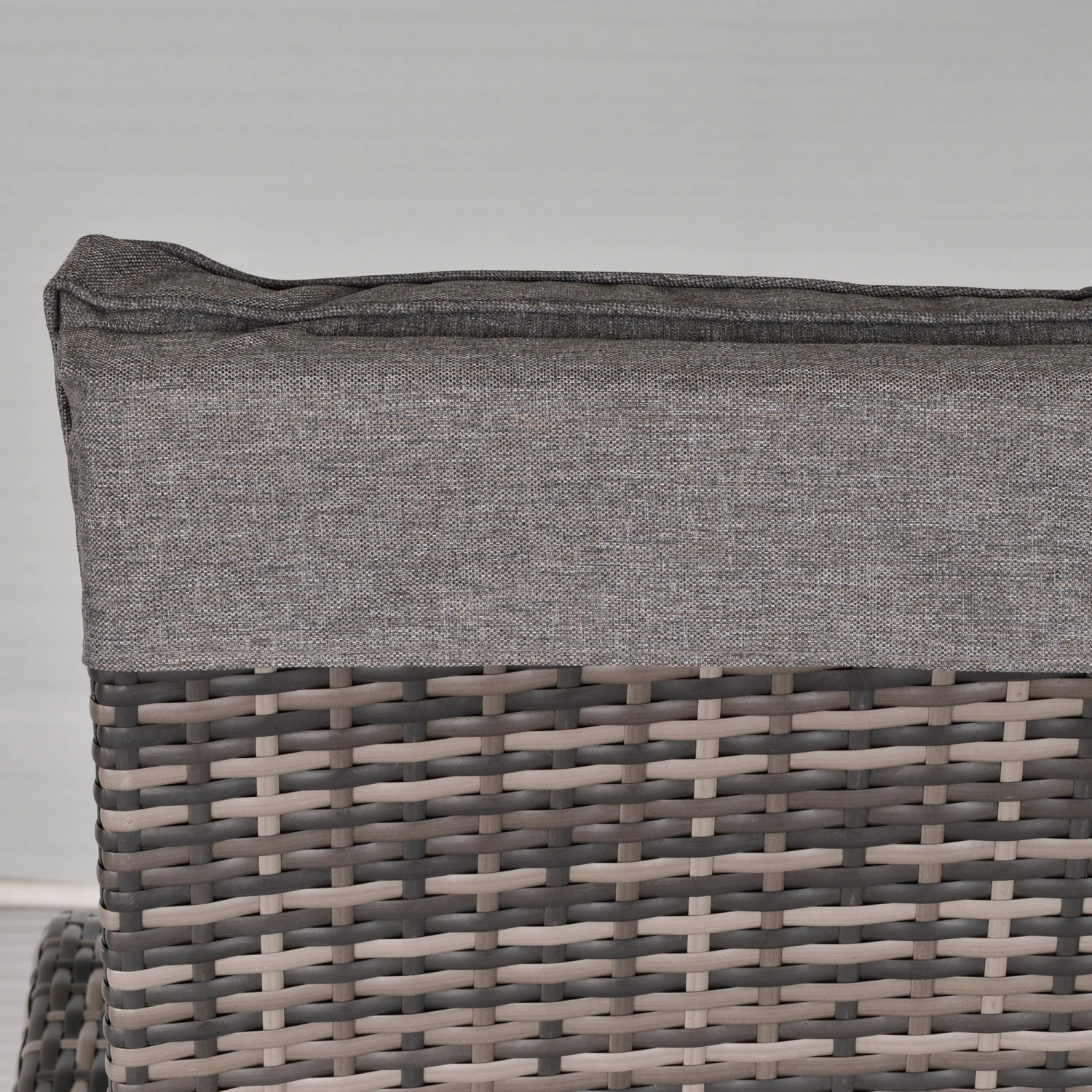 Outsunny 3 PC Rattan Wicker Conversation Patio Set With Side Coffee Table And Adjustable Backrest, Grey 9 Outsunny 3 PC Rattan Wicker Conversation Patio Set With Side Coffee Table And Adjustable Backrest, Grey - Image 9