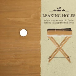 Outsunny Raised Garden Bed With 9 Pocket, Wooden Elevated Planter Box With Legs And Bed Liner For Vegetables, Flowers, And Herbs, Backyard, Patio, Balcony -Outsunny DDNb101865f2cd1d6