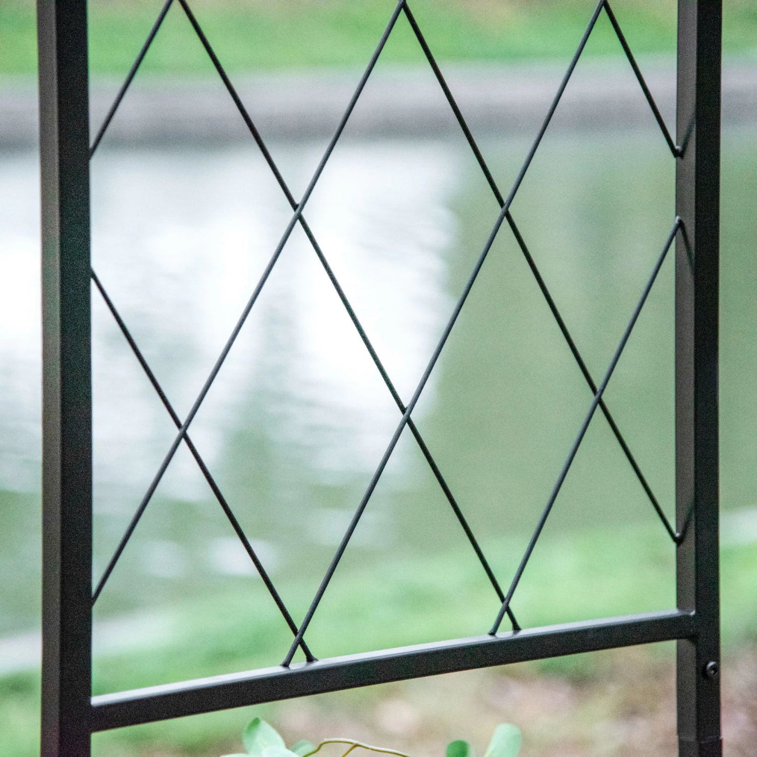 Outsunny 85'' Metal Garden Arbor With Gate, Outdoor Steel Arch With Scrollwork For Climbing Vines, Ground Mountable Columns 10 Outsunny 85'' Metal Garden Arbor With Gate, Outdoor Steel Arch With Scrollwork For Climbing Vines, Ground Mountable Columns - Image 10