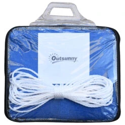 Outsunny 24' X 24' Outdoor Patio Sun Shade Sail Canopy Square UV Resistant - Navy Blue -Outsunny DTI3d618172252050