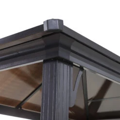 Outsunny Outside Porch BBQ Cooking Pergola Canopy W/ 6 Hooks For Utensils & Double Venting Roof -Outsunny DUv3d618243e75b2c