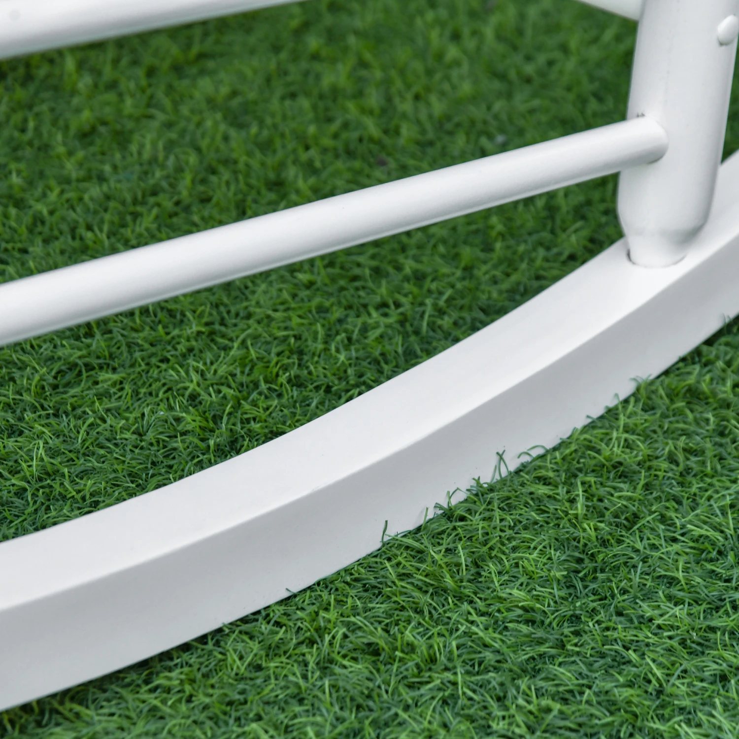 Outsunny Traditional Wooden High-Back Rocking Chair For Porch, Indoor/Outdoor, White 11 Outsunny Traditional Wooden High-Back Rocking Chair For Porch, Indoor/Outdoor, White - Image 11