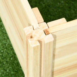 Outsunny Wood Planter Box With Trellis For Climbing Plants, Raised Garden Bed For Outdoor Flowers Herbs, 91"x24"x43", Natural -Outsunny Dus3d6188c3b88093