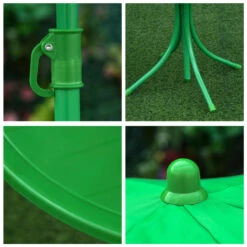 Outsunny Folding Kids Table And Chair Set, Picnic Table With Frog Pattern Removable & Height Adjustable Sun Umbrella For Garden, Backyard, Green -Outsunny DyG3d617f4d9dac2f