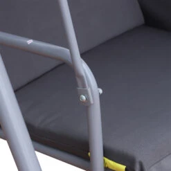 Outsunny 2 Person Porch Swing With Stand, Outdoor Swing With Canopy, Pivot Storage Table, 2 Cup Holders, Cushions For Patio, Backyard, Gray 26 Outsunny 2 Person Porch Swing With Stand, Outdoor Swing With Canopy, Pivot Storage Table, 2 Cup Holders, Cushions For Patio, Backyard, Gray -Outsunny FjAd4d17fe800f52c