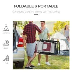 Outsunny Folding Zero Gravity Outdoor Recliner Patio Lounge Chair, Canopy Sun Shade, Headrest, Table Tray, Oxford Fabric, Wine Red -Outsunny Fo775617f2768dc89