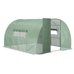 Outsunny 13' X 10' X 7' Large Walk-in Tunnel Greenhouse, Portable Garden Planting Hot House With PE Cover, Green