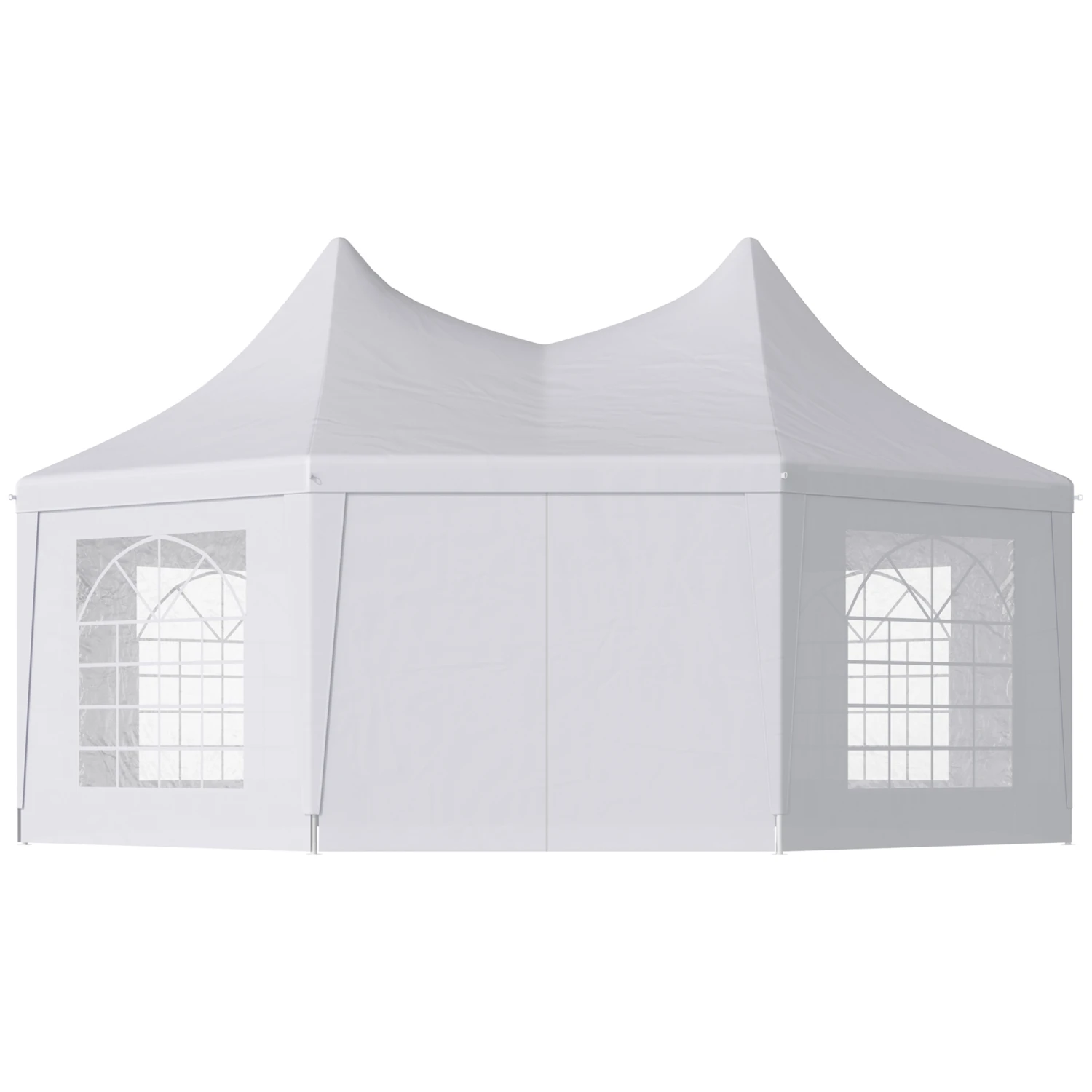 Outsunny 22' X 16' Canopy Party Event Tent With 2 Pull-Back Doors, Column-Less Event Space, & 8 Cathedral Windows 10 Outsunny 22' X 16' Canopy Party Event Tent With 2 Pull-Back Doors, Column-Less Event Space, & 8 Cathedral Windows - Image 10