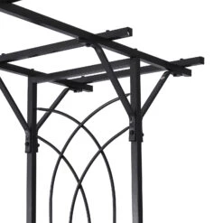 Outsunny 82'' Decorative Metal Garden Trellis Arch With Durable Steel Tubing & Elegant Scrollwork, Perfect For Weddings -Outsunny G0n75617f7d5464a3