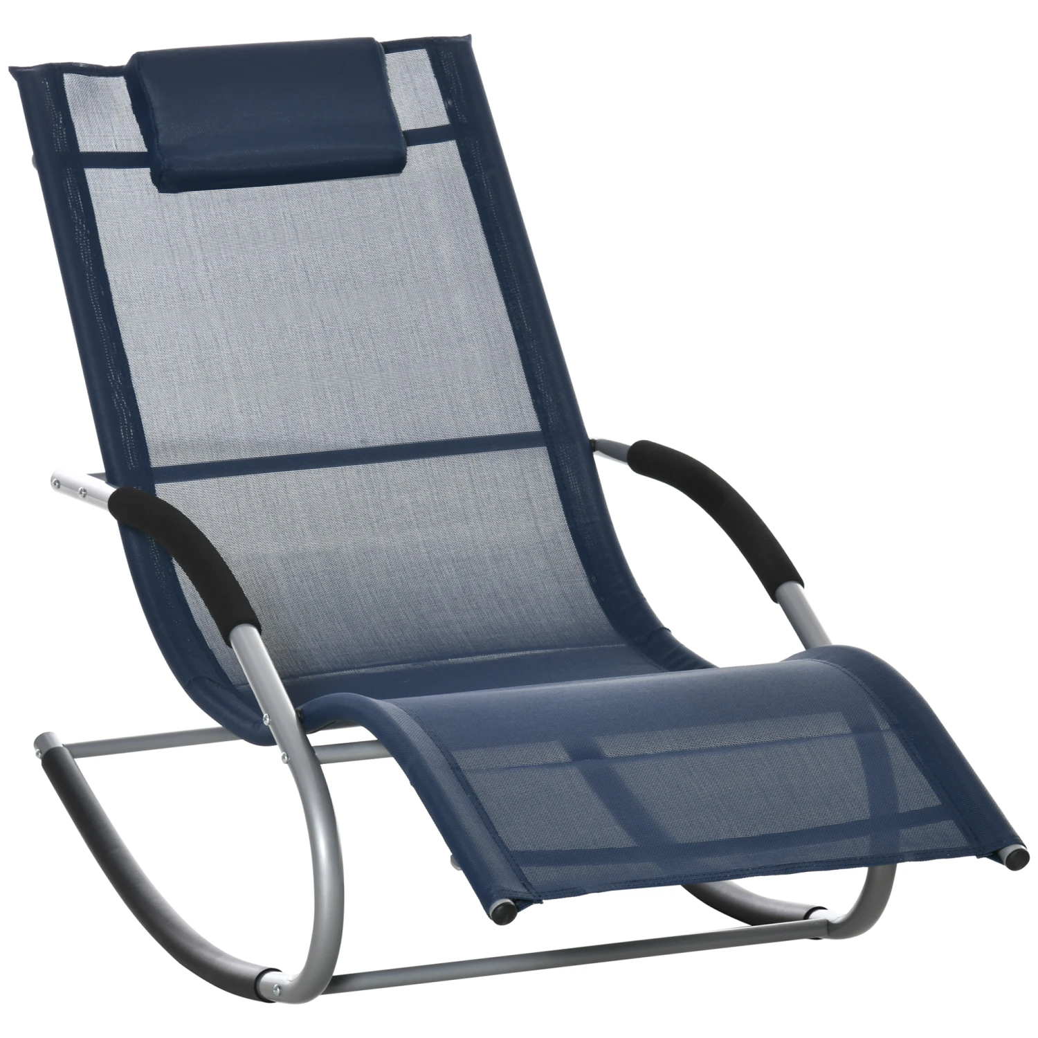 Outsunny Zero Gravity Rocking Chair Outdoor Chaise Lounge Chair Recliner Rocker With Detachable Pillow & Durable Weather-Fighting Fabric For Patio, Deck, Pool, Navy Blue 1 Outsunny Zero Gravity Rocking Chair Outdoor Chaise Lounge Chair Recliner Rocker With Detachable Pillow & Durable Weather-Fighting Fabric For Patio, Deck, Pool, Navy Blue