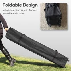 Outsunny 10' X 20' Pop Up Canopy Tent, Instant Sun Shelter, Tents For Parties, Height Adjustable, With Wheeled Carry Bag, For Outdoor, Garden, Patio, Gray -Outsunny Gnv70c17ed32023d0