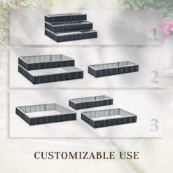 Outsunny 3 Tier Raised Garden Bed, Metal Elevated Planer Box -Outsunny HEna09181381fcecf