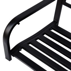 Outsunny 2-Person Porch Swing, Hanging Steel Patio Swing, Outdoor Swing Bench With Fleur-de-Lis Design For Garden Deck, 528 LBS Weight Capacity, Bronze -Outsunny HK247617e69b25df8