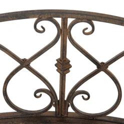 Outsunny 3.3' Metal Garden Bridge, Decorative Classic Footbridge Pond Bridge With Safety Railings For Backyard Garden Creek, Rust Brown -Outsunny Hd675617f4e897402