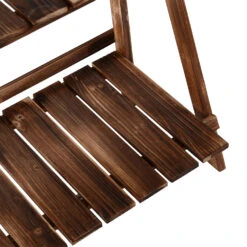 Outsunny 32'' Foldable Plant Stand, 3-Tier Wooden Flower Stand, Ladder Display Shelf With Slatted Bottom, For Garden Indoor Outdoor 18 Outsunny 32'' Foldable Plant Stand, 3-Tier Wooden Flower Stand, Ladder Display Shelf With Slatted Bottom, For Garden Indoor Outdoor -Outsunny Hds65217e678d0984