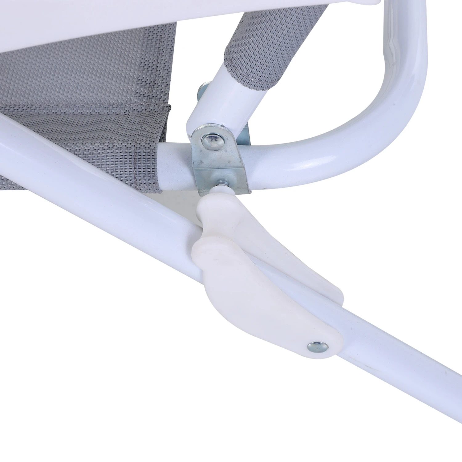 Outsunny Folding Chaise Lounge, Outdoor Sun Tanning Chair, 4-Position Reclining Back, Armrests, Iron Frame & Mesh Fabric For Beach, Yard, Patio, Gray 8 Outsunny Folding Chaise Lounge, Outdoor Sun Tanning Chair, 4-Position Reclining Back, Armrests, Iron Frame & Mesh Fabric For Beach, Yard, Patio, Gray - Image 8