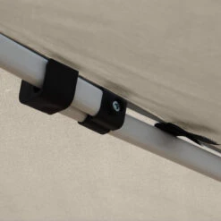 Outsunny 10' X 10' Pop Up Canopy Tent With Netting, Instant Gazebo Shelter, Height Adjustable, With Carry Bag And 4 Sand Bags, 100 Square Feet Of Shade, Khaki -Outsunny I3H3d617f2768e902