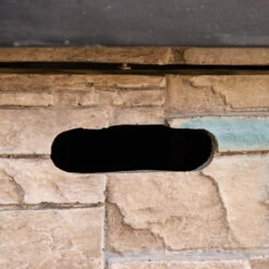 Outsunny 32 Inch Outdoor Propane Gas Fire Pit Table, 50,000 BTU Auto-Ignition Square Faux Ledge Stone Gas Firepit With Lava Rocks And Rain Cover, CSA Certification, Brown -Outsunny I5Ud4d17f2768b6f7