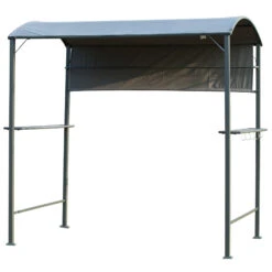 Outsunny 7FT Grill Gazebo BBQ Canopy With Sun Shade Panel Side Awning, 2 Exterior Serving Shelves, 5 Hooks For Patio Lawn Backyard -Outsunny I8adaa1831ff71437