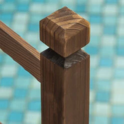 Outsunny 4.7ft Garden Bridge Arc Wood Footbridge Decorative Pond Bridge, Stained Wood -Outsunny IEO75617f39f50a43