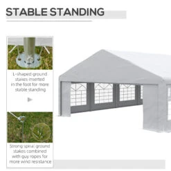 Outsunny 23' X 39' Party Tent & Carport, Large Outdoor Canopy Tent With Removable Sidewalls, 2 Doors And Windows, White Tents For Parties, Wedding, Events, BBQ Grill -Outsunny IHMb10185873d59c4