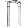 Outsunny 7Ft Outdoor Garden Arbor, Wedding Arch For Ceremony, Trellis With Scrollwork Design, Ideal For Climbing Vines And Plants