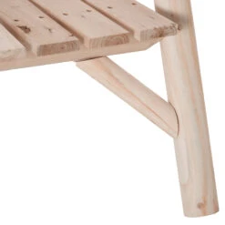 Outsunny Wooden Adirondack Chairs, Outdoor Double Seat Bench With Center Table For Patio, Backyard, Deck, Fire Pit, Natural -Outsunny IWp3d617f9169540d