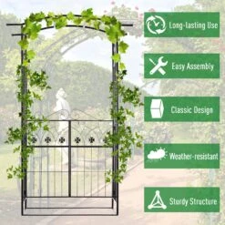 Outsunny Metal Arbor Backyard Pergola For Your Garden & Backyard - Hang Plants & Vines -Outsunny IeK73317e67c3f01d