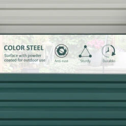 Outsunny 4' X 4' X 1' Galvanized Raised Garden Bed, Planter Raised Bed With Steel Frame For Vegetables, Flowers, Plants And Herbs, Green -Outsunny Imfffc17e7122a297