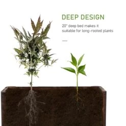 Outsunny Raised Garden Bed, Wooden Planter Box, Rustic Brown Style Raised Bed For Backyard, Garden Patio, 48" X 20" X 18" -Outsunny Iny2cb17e6d45e54a