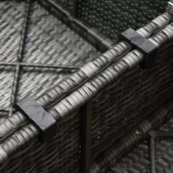 Outsunny 6 Pieces Patio Furniture Sets Outdoor Wicker Conversation Sets All Weather PE Rattan Sectional Sofa Set With Ottoman, Cushions & Tempered Glass Desktop, Charcoal -Outsunny J9Sba117e72479c6f