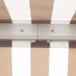 Outsunny 13' X 8' Retractable Awning, Patio Awnings, Sunshade Shelter With Manual Crank Handle, 280g/m² UV & Water-Resistant Fabric And Aluminum Frame For Deck, Balcony, Yard, Beige Stripes -Outsunny Jie3d6181a40ada5a